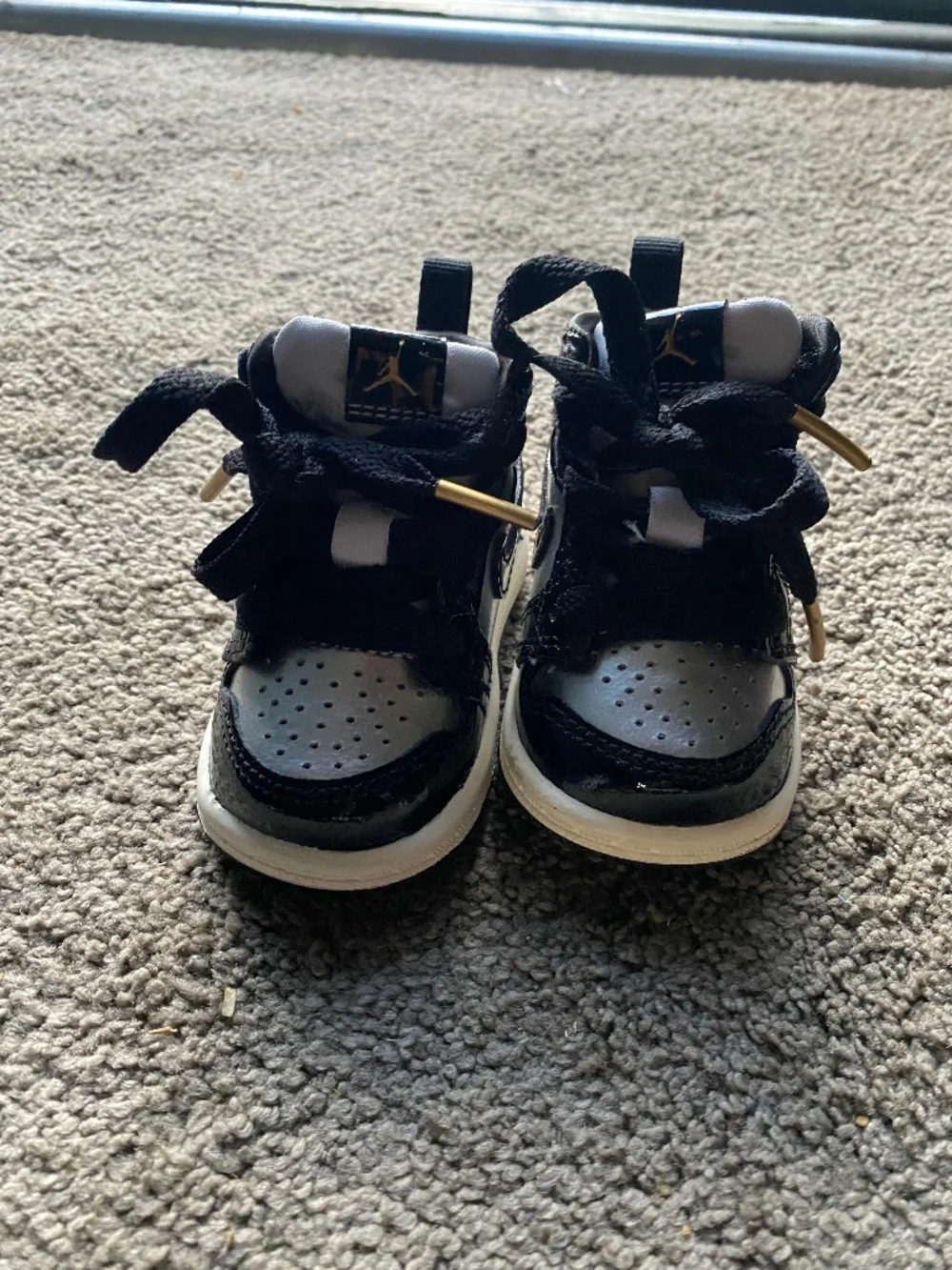 Jordan Kids Leather High Top Sneakers - Size 2C